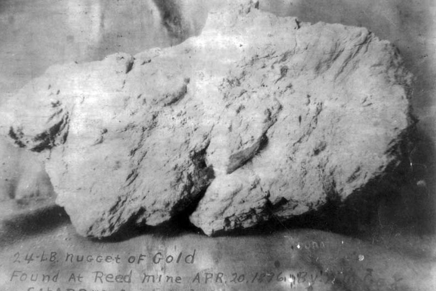 Celebration of 23 Pound Gold Nugget Discovery in 1896 at Reed Gold Mine